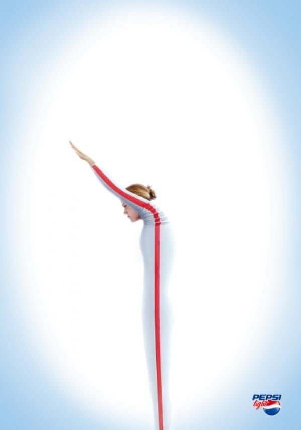 A woman posed as if to dive.