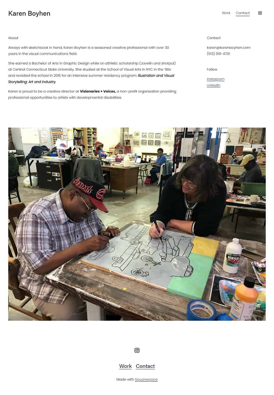 best contact page design examples karen boyhen