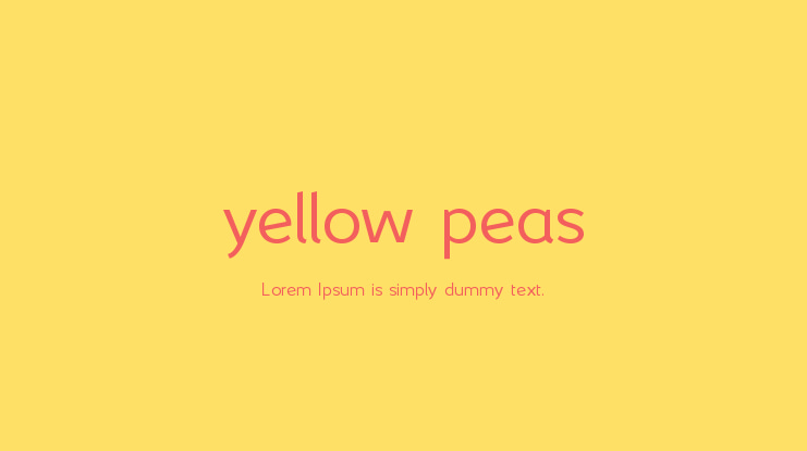yellow peas Font : Download Free for Desktop & Webfont
