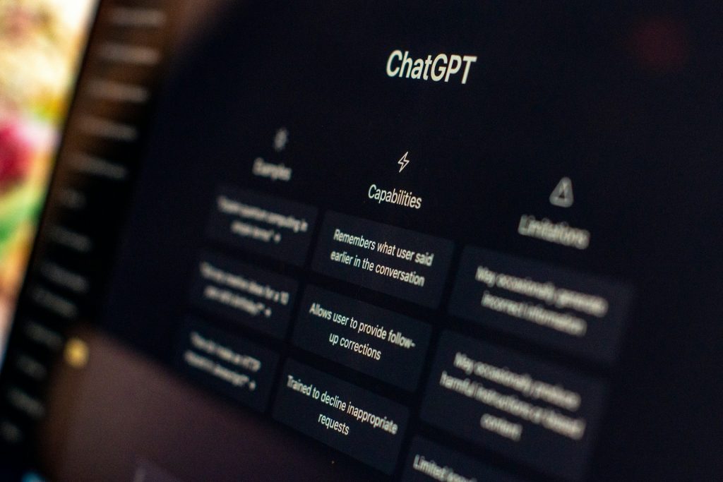 ChatGPT on Computer Screen