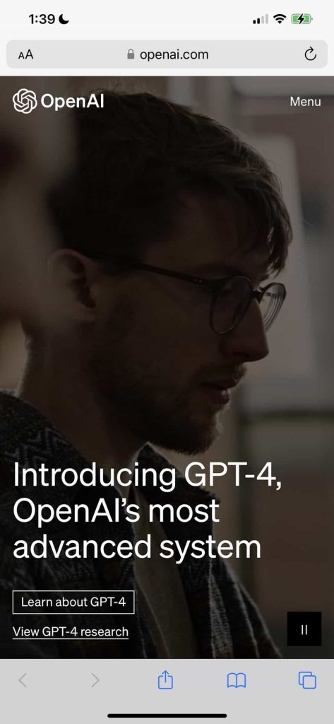 openai mobile device screenshot