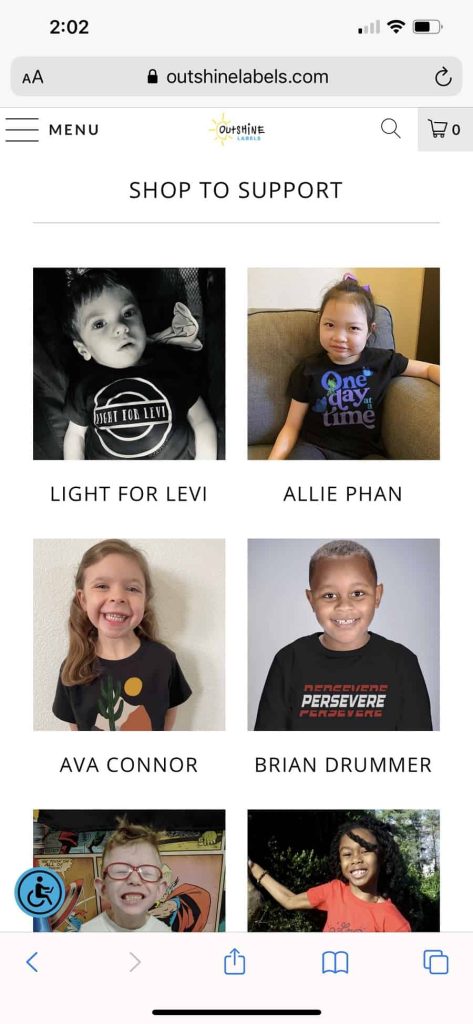 outshine labels mobile