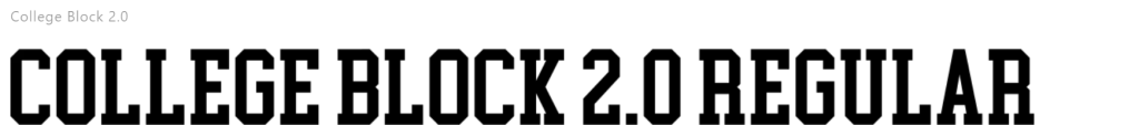 The College Block typeface