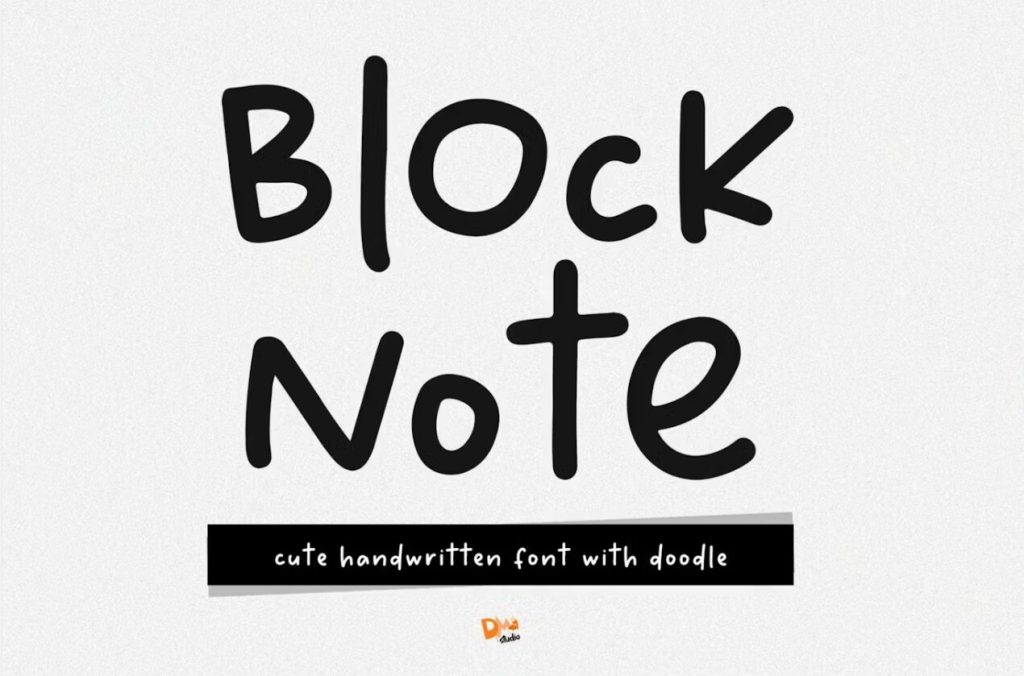 The Block Note font