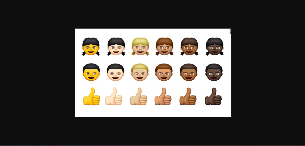 Characters with different skin tones.