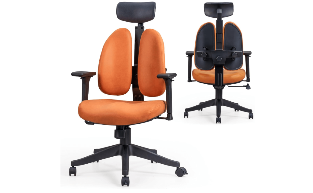 orange ergonomic chair