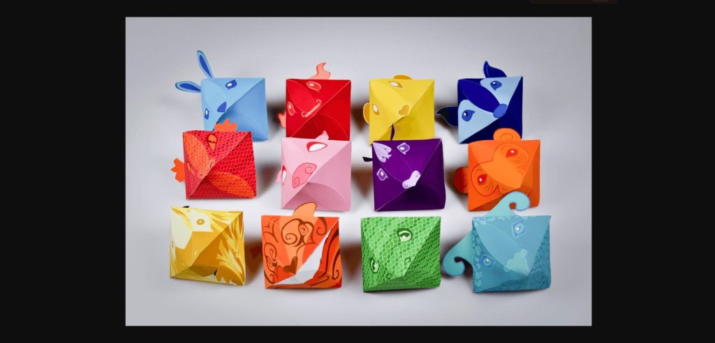 Colorful paper animals