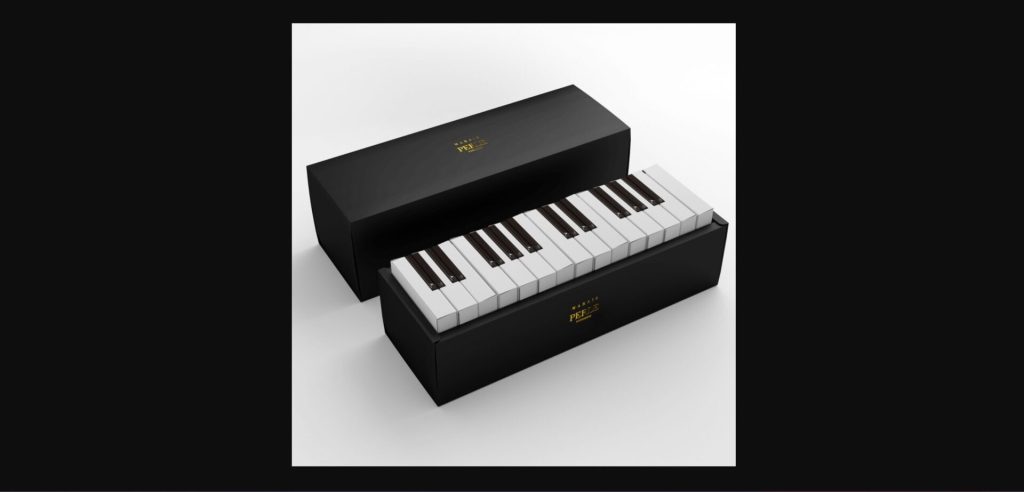 Piano-shaped container