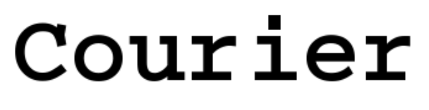 Courier font