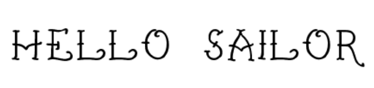 Hello Sailor font