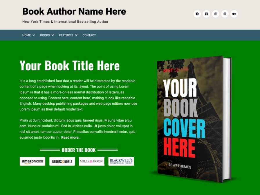 author theme screenshot author portfolio