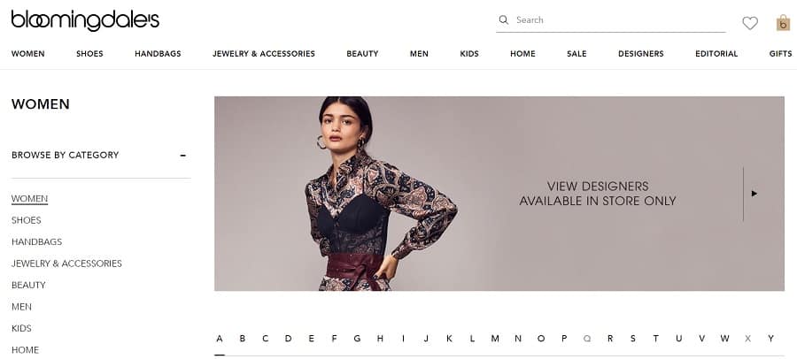 bloomingdale's designers a to z