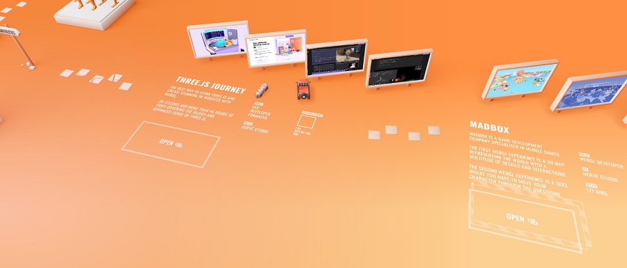 portfolio examples bruno simon screenshot