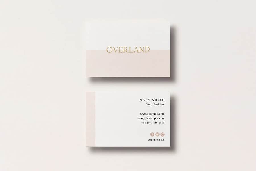 soft business card mockup and template