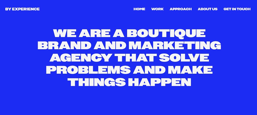 by experience portfolio screenshot