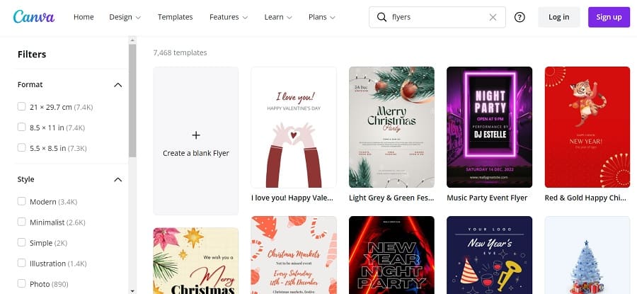 flyer templates at canva
