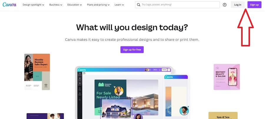 create an email signature in canva signup login screenshot