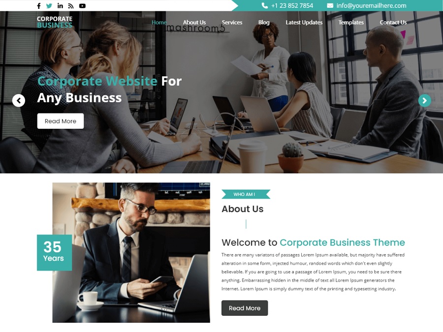 classic corporate theme sample