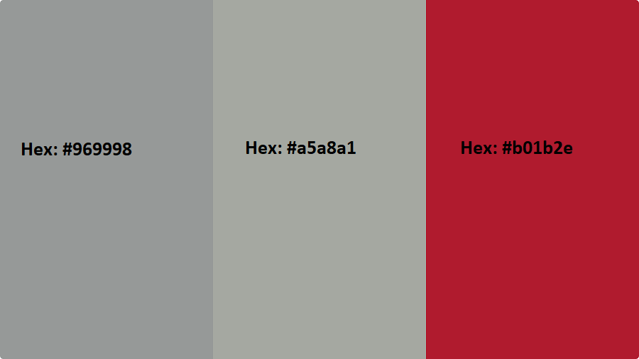 coastal grays with red Christmas color palettes