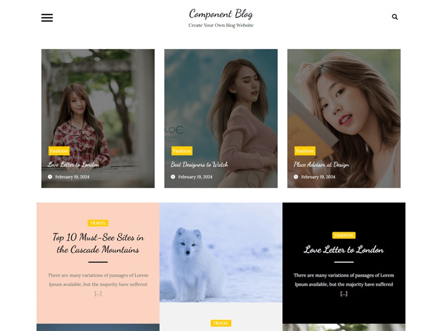 blog themes examples