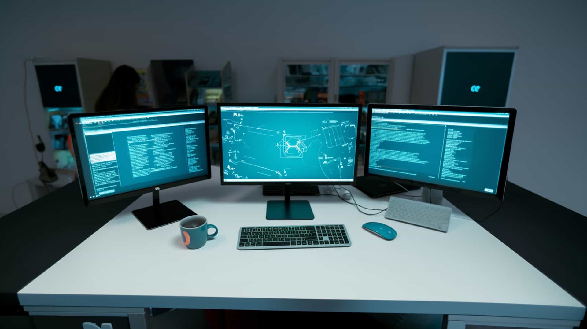 computer_screens_in_a_realistic_style_in_teal_and_w_2522a6f7-3a04-4748-b6cc-e8dae7c3588b