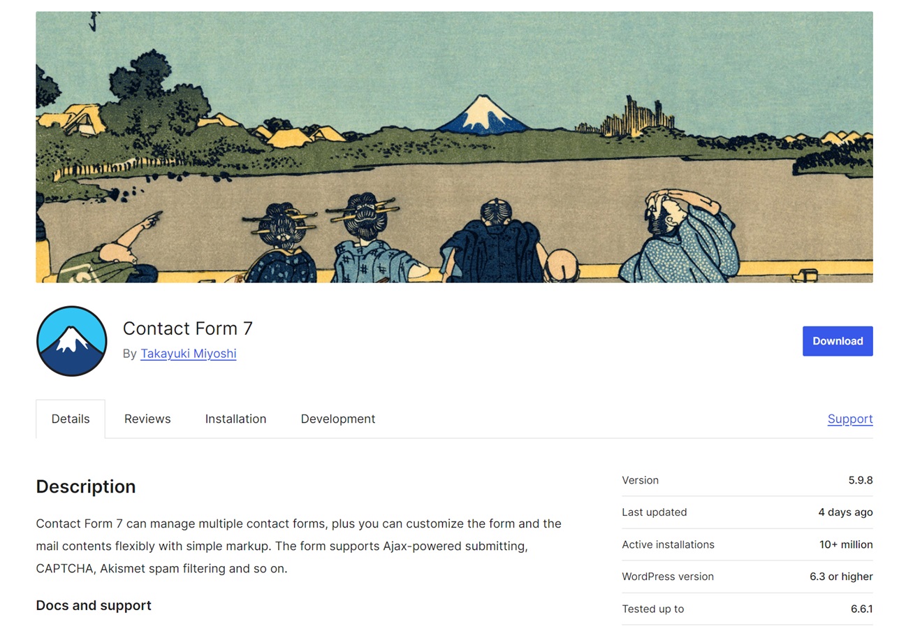 contact form 7 screenshot