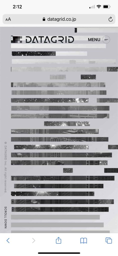 best mobile websites example datagrid