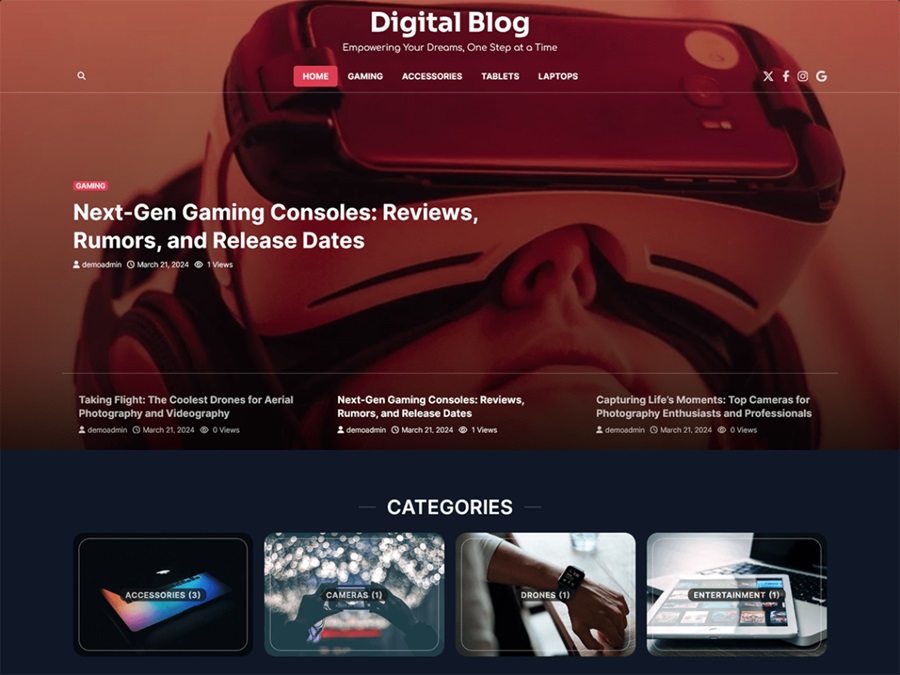 blog themes examples