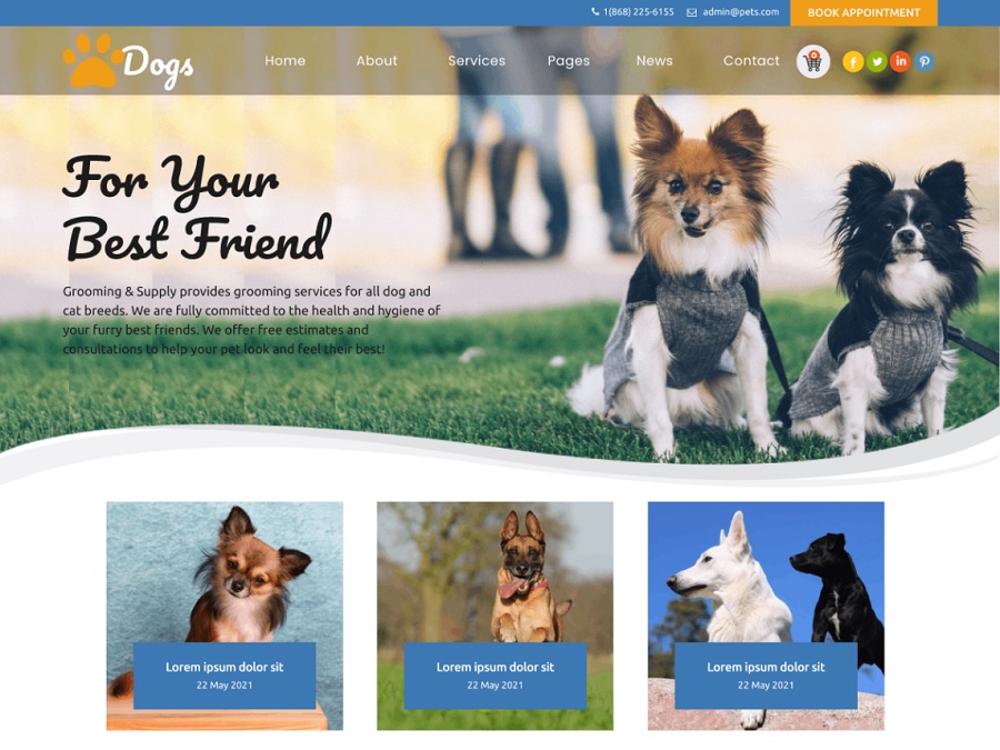 pet grooming themes