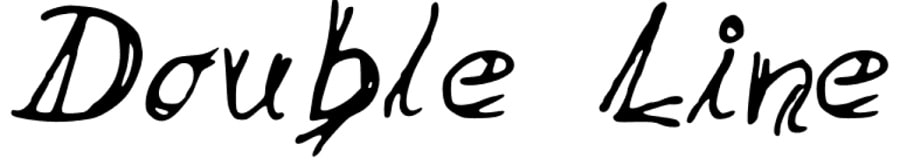 double line font screenshot