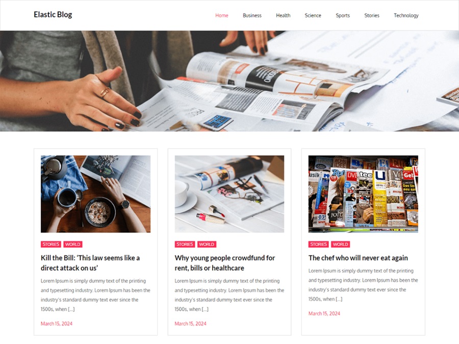 blog themes examples