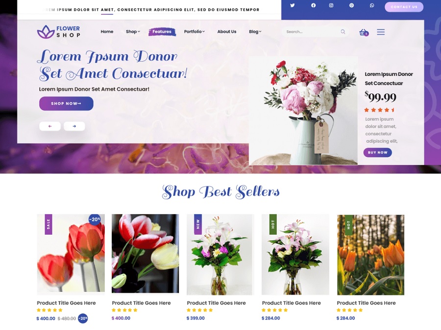 flower shop themes example