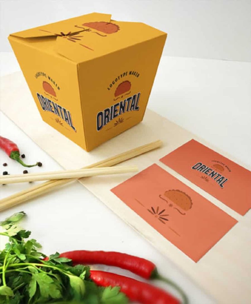 food business card mockup