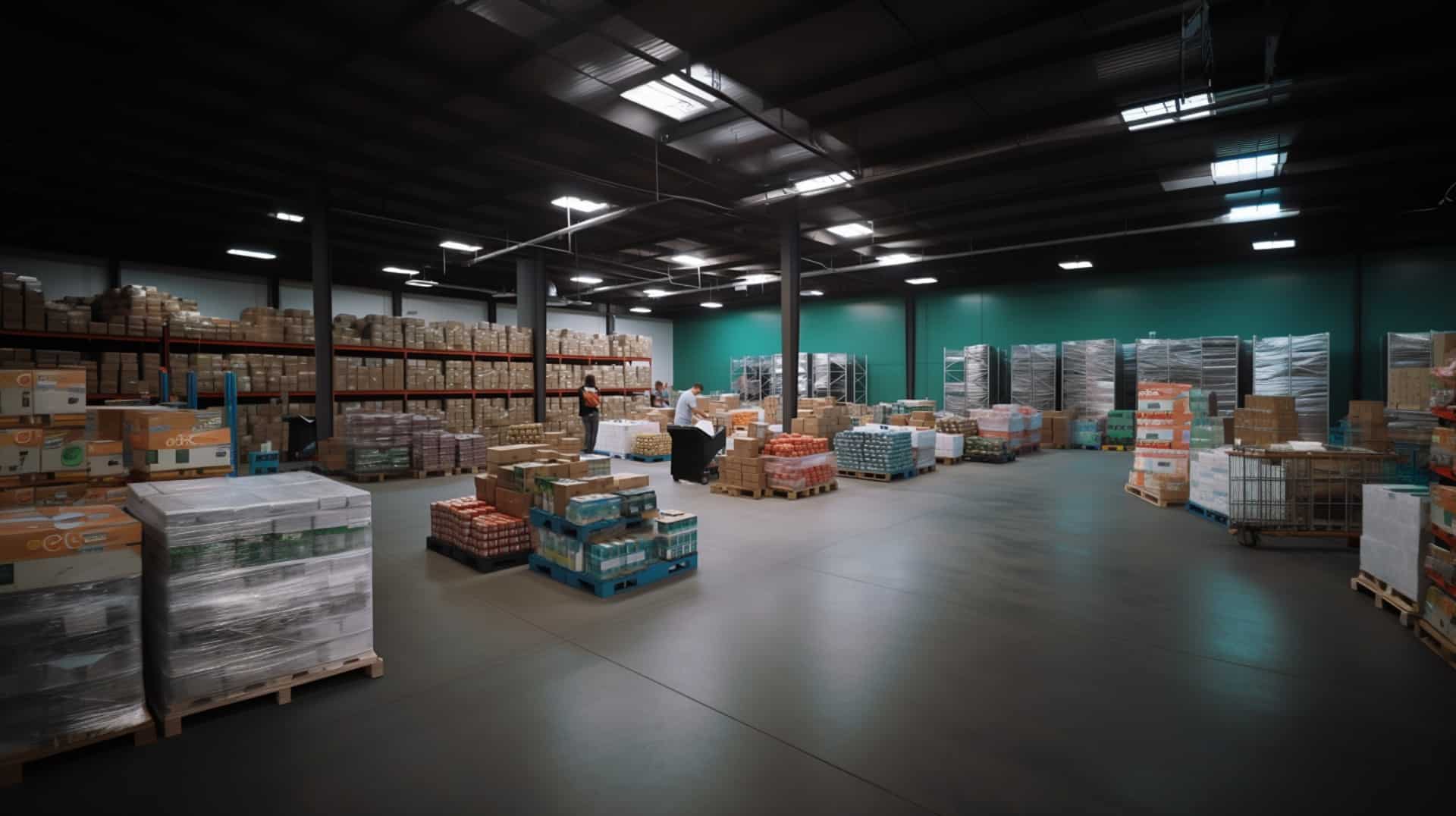 food_bank_with_food_no_people_in_teal_and_white_col_77c905da-c787-4ab6-83e5-f498157db09f