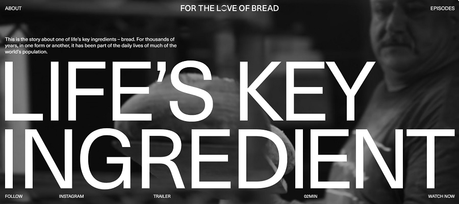 for the love of bread monochromatic design