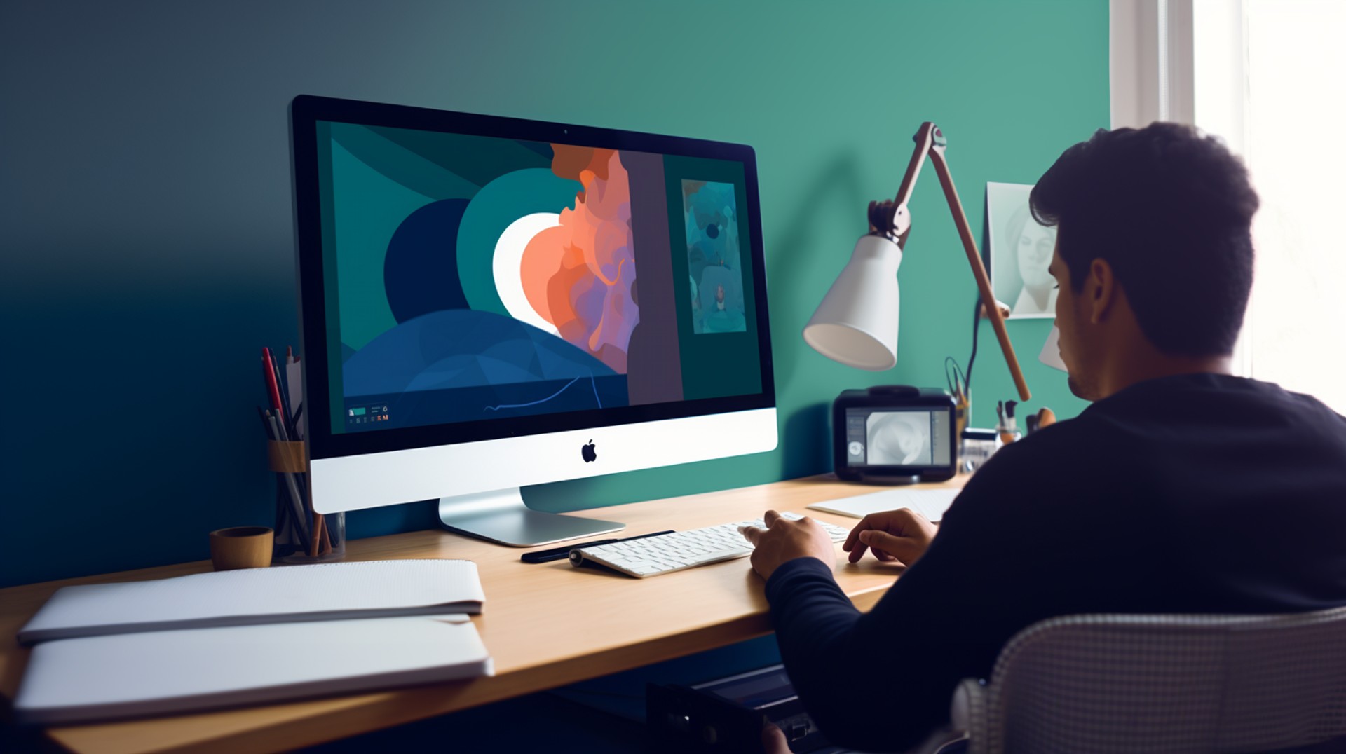 graphic_designer_working_on_a_computer_in_a_realist_94ff120b-b6f8-4480-9282-5b7fca53292e