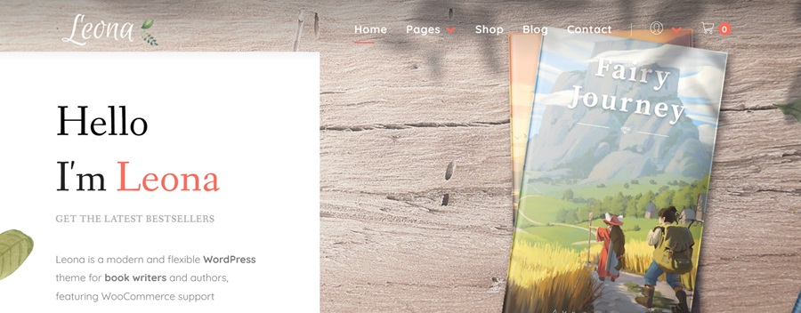 leona author theme screenshot