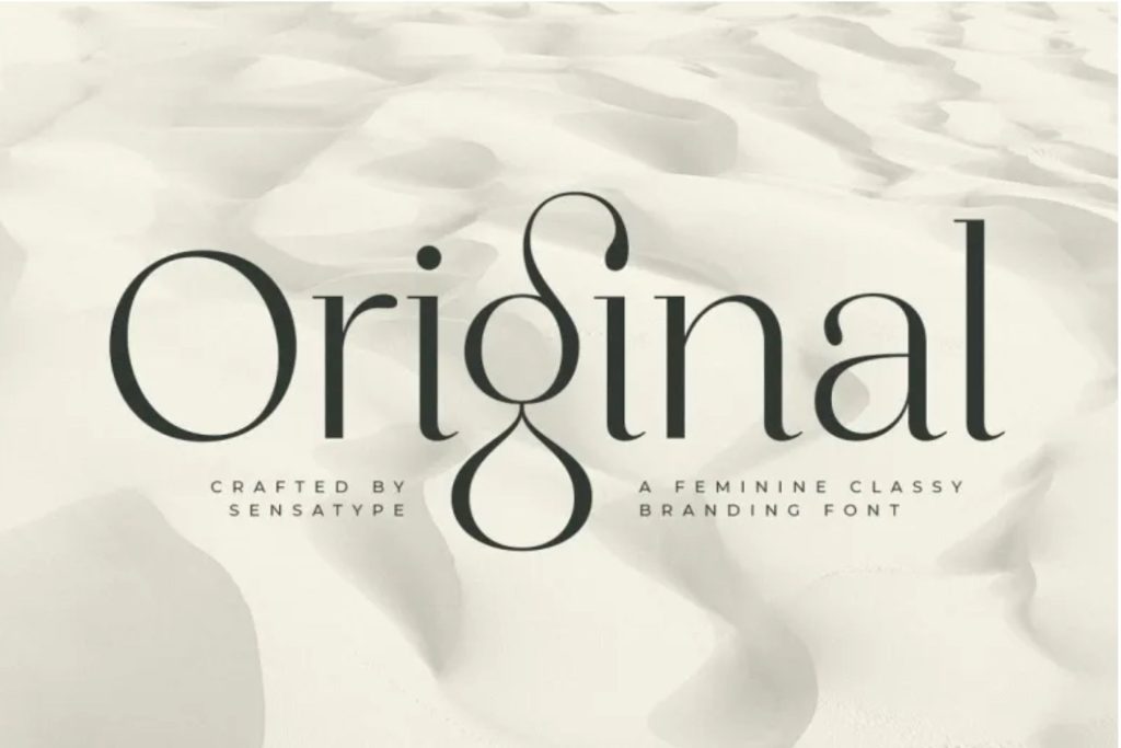 Original font design by a professional font designer.