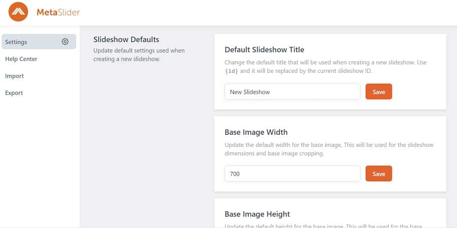 click on MetaSlider settings