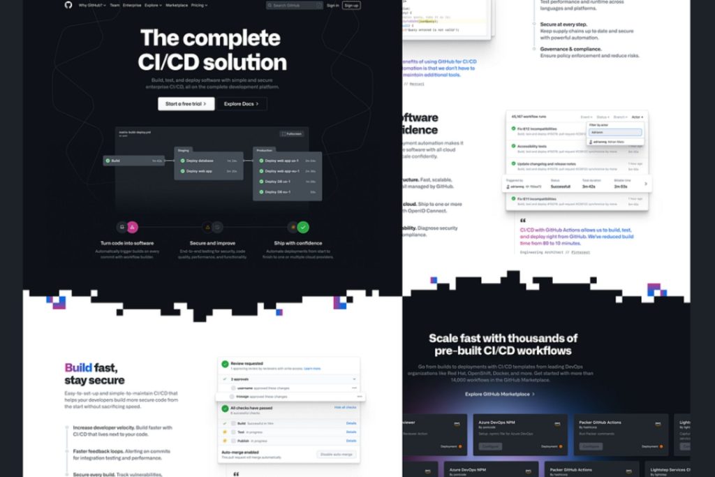 A visual representation of a glitch transition between sections.