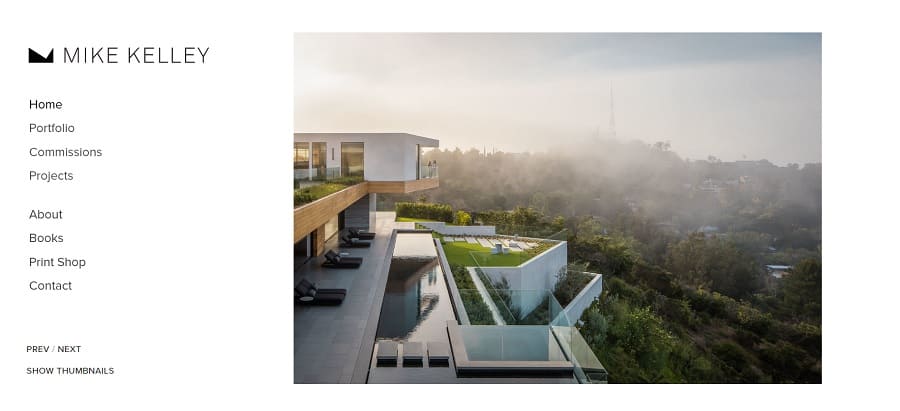 website navigation examples mike kelly