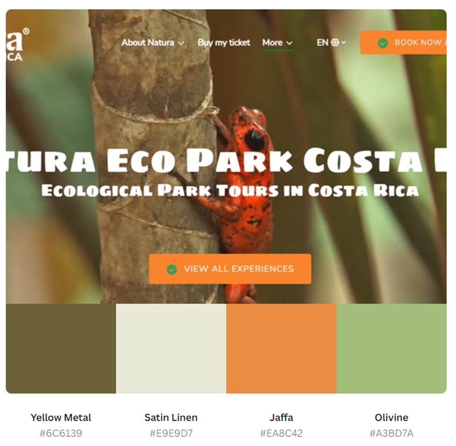 Screenshot of natura costa rica color scheme