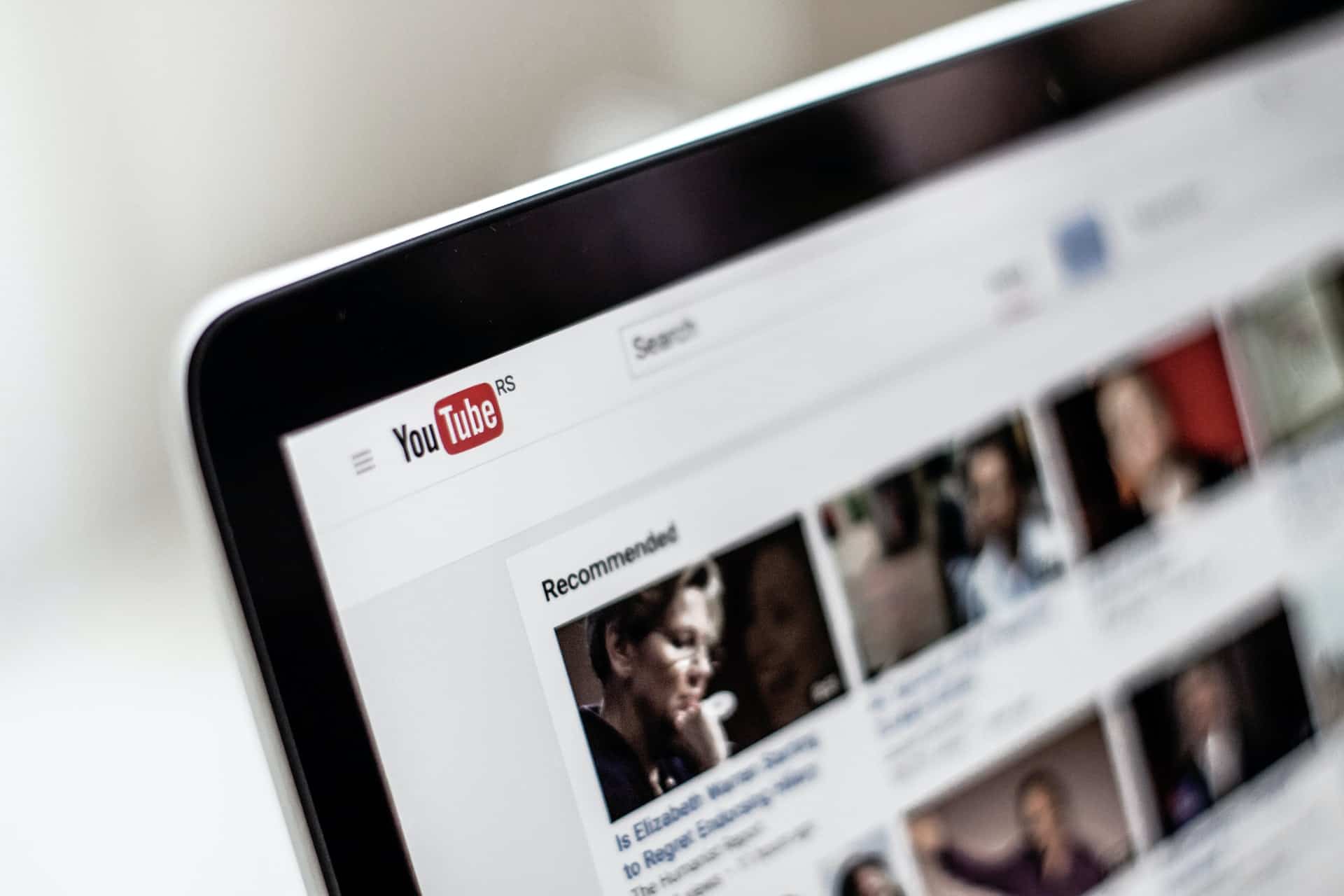 youtube home page