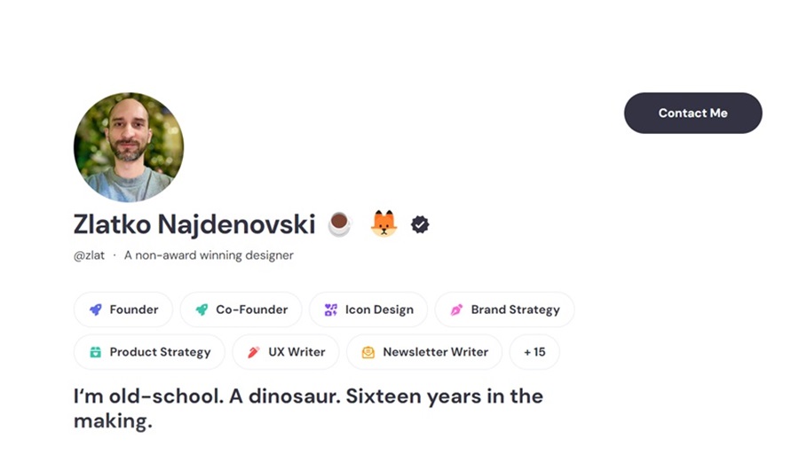 screenshot of polywork profile for ensage