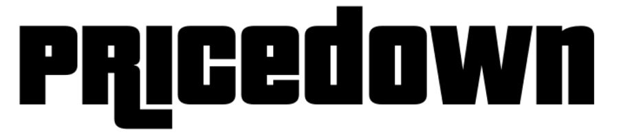 futuristic fonts: pricedown