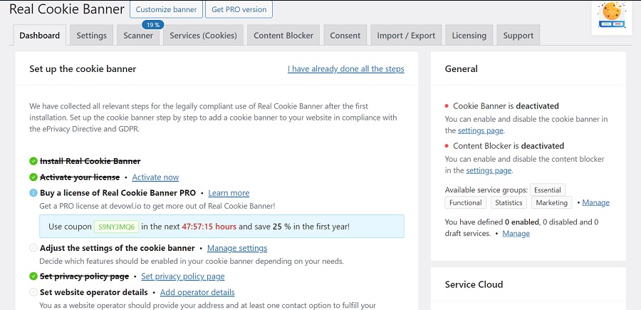 real cookie banner complete tasks