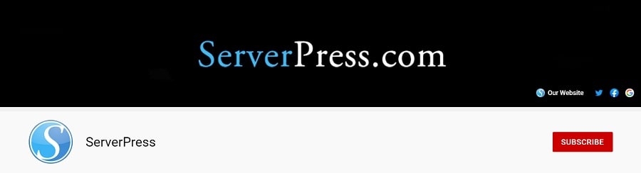 how to make a youtube banner like ServerPress's