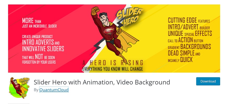 slider hero screenshot