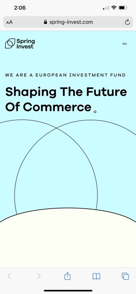 best mobile websites example spring invest