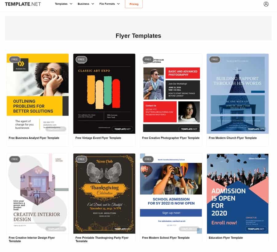 free flyer templates at template.net